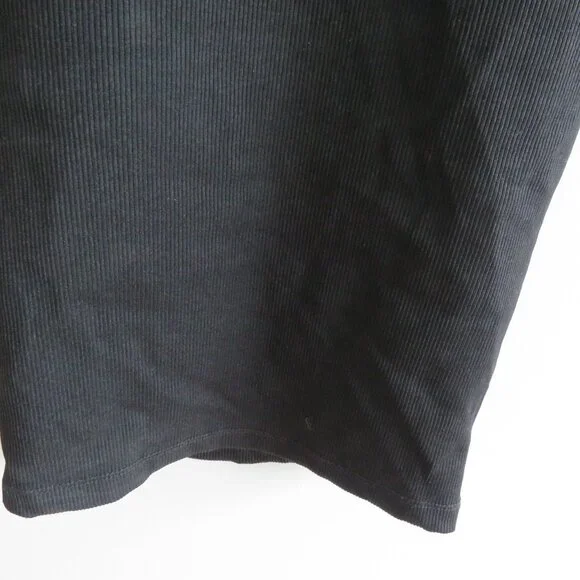 GOOD AMERICAN The Body Sculpted Midi Dress Black Minimalist Bodycon Size 0 / XS - Picture 10 of 12